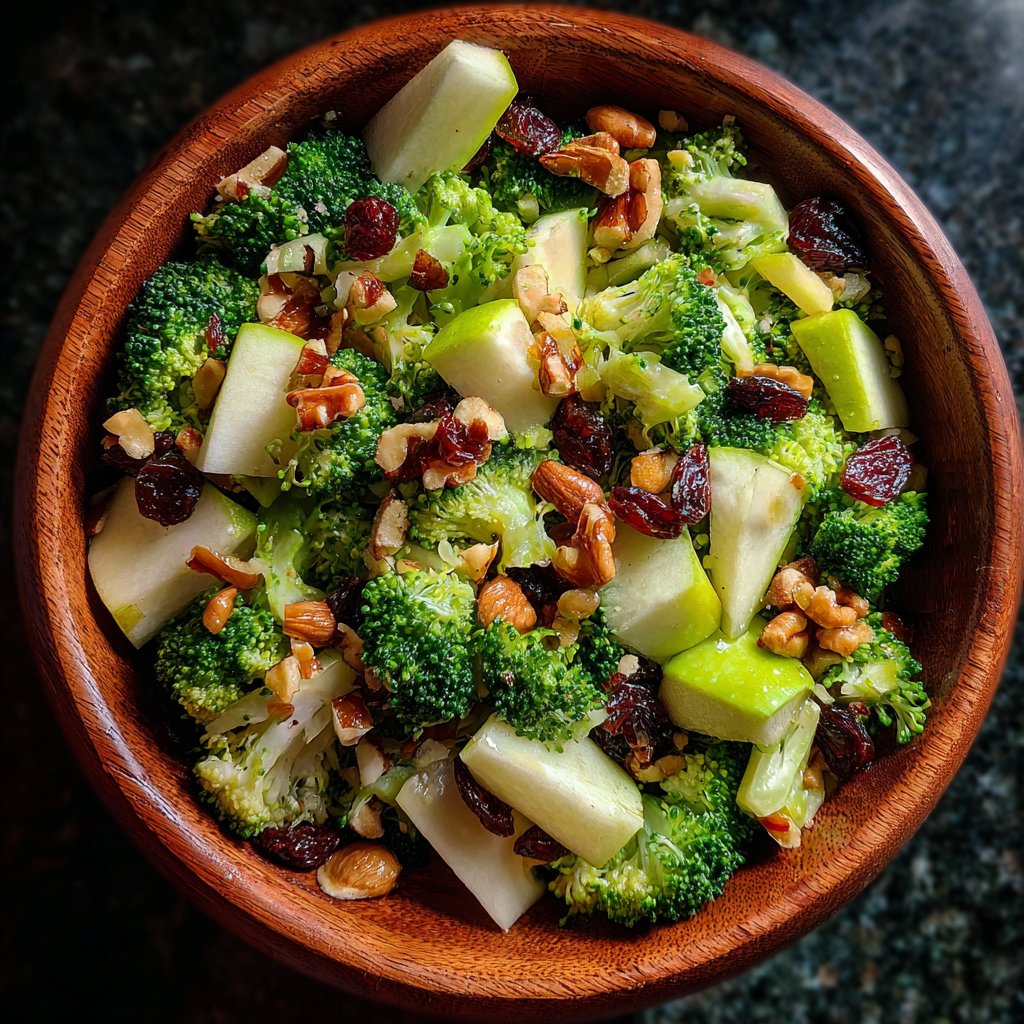 Broccoli Apple and Raisin Salad