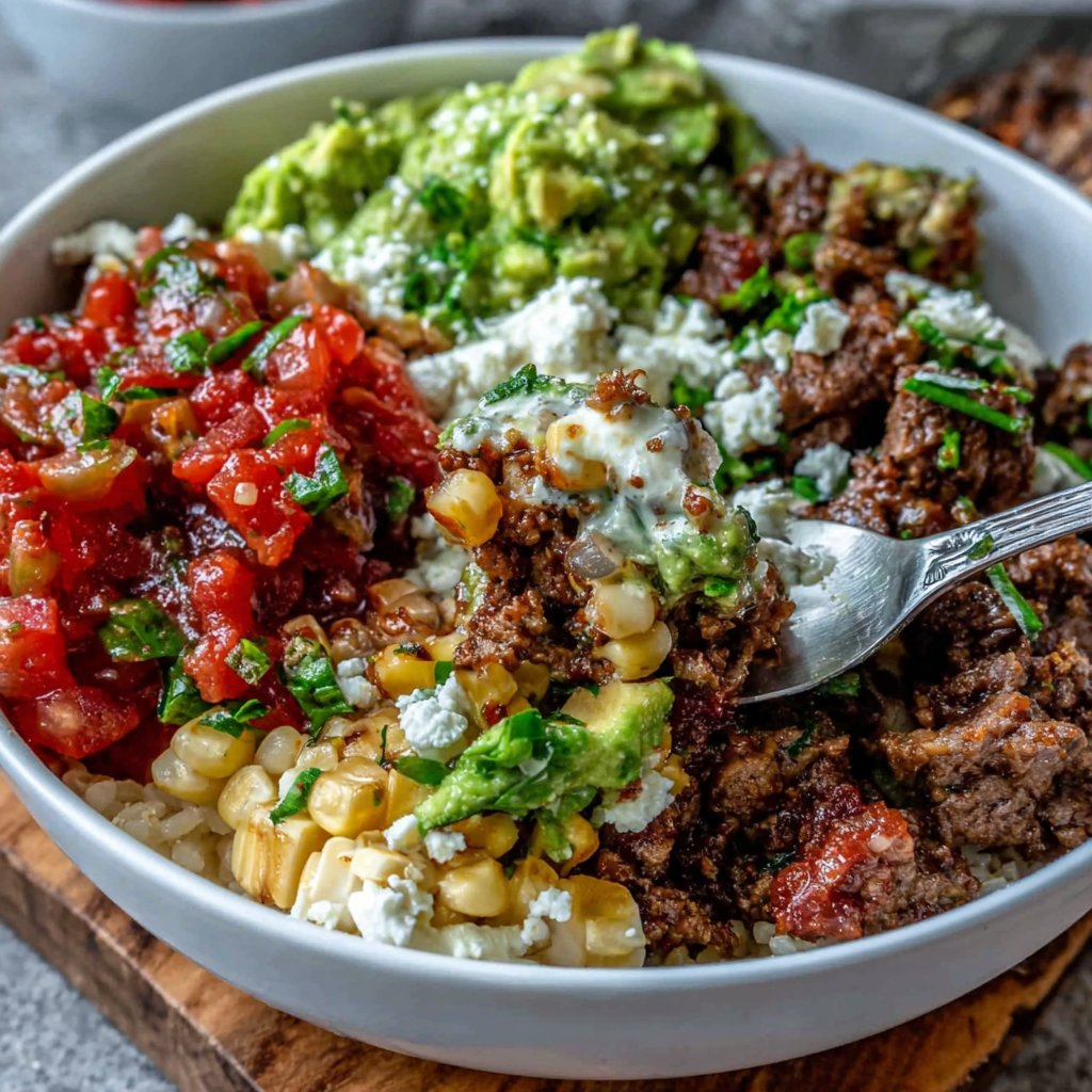 Beef Taco Protein Bowl
