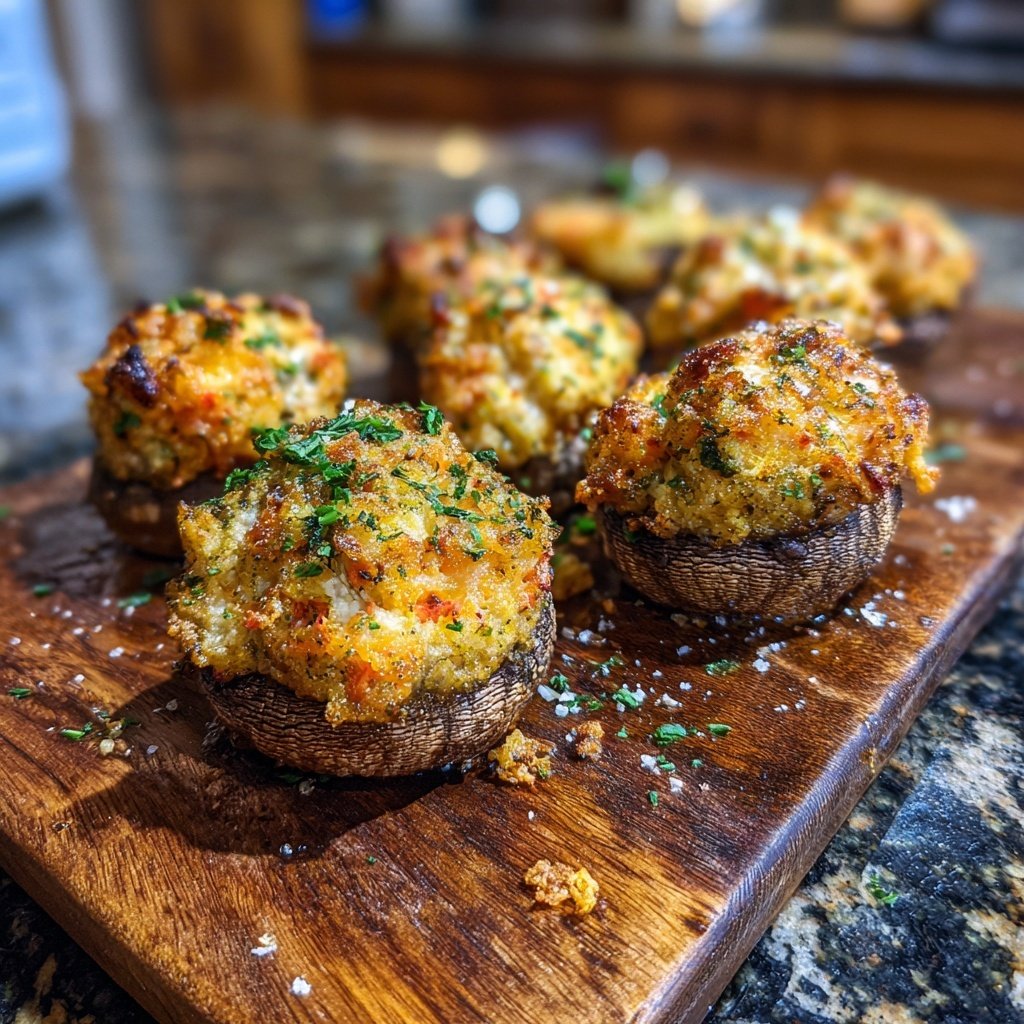 Crawfish Stuffed Mushrooms