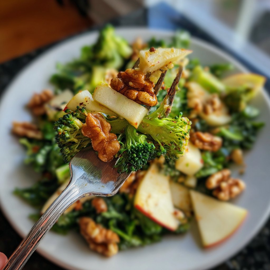 Broccoli Apple and Walnut Salad