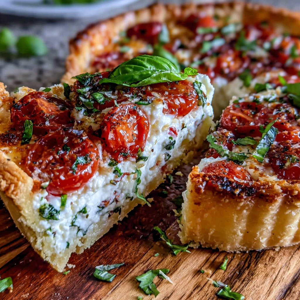 Caprese Spring Salad Tart