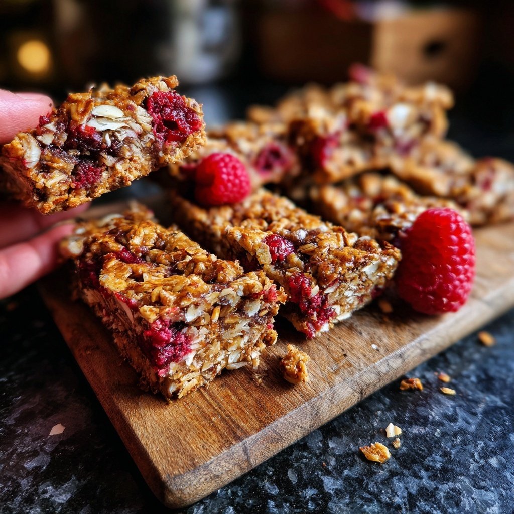 Raspberry Almond Snack Bars