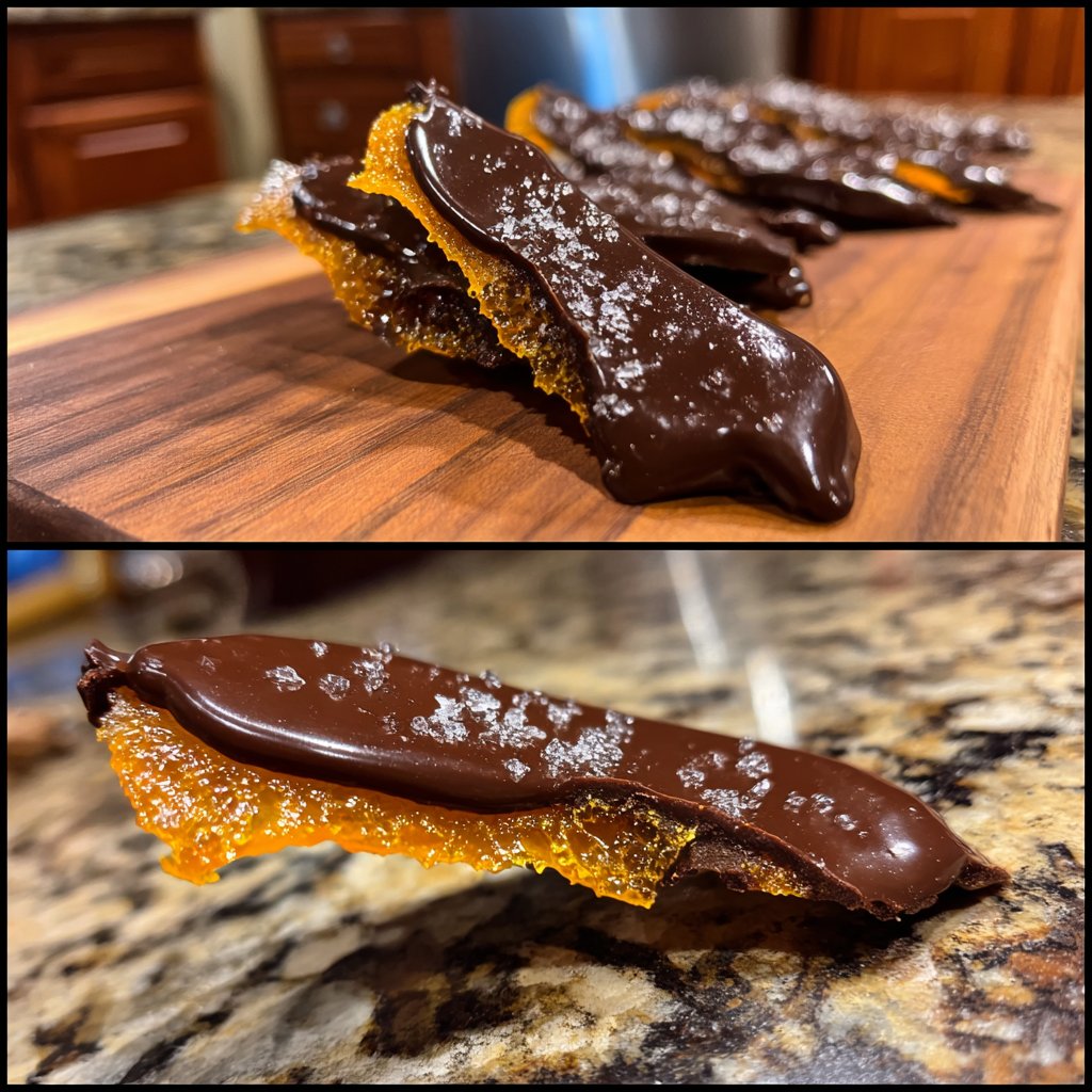 Candied Orange Peel with Dark Chocolate