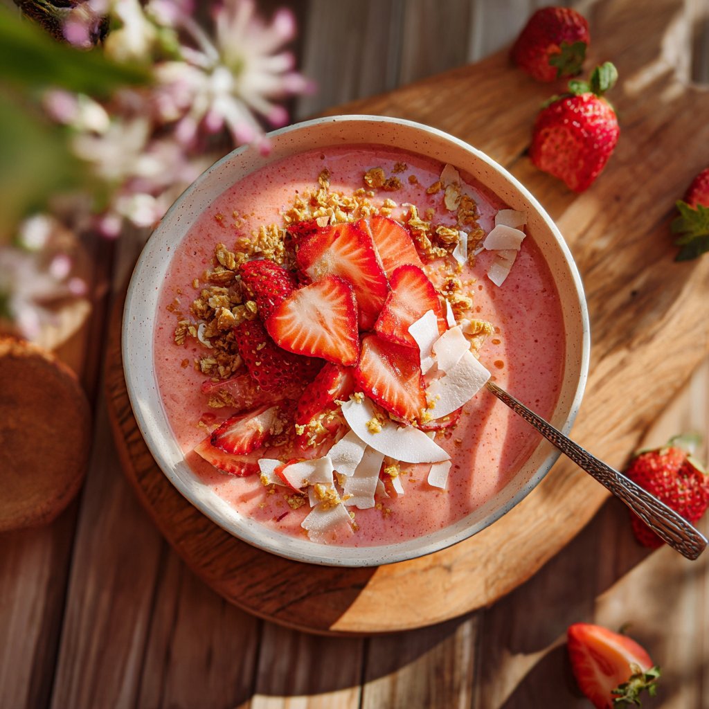 Strawberry Coconut Smoothie Bowl