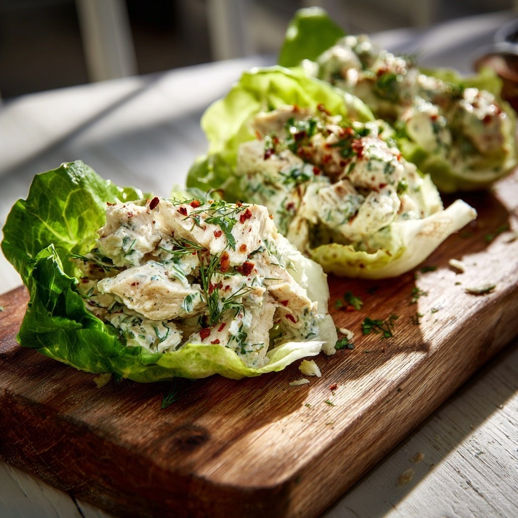 Tzatziki Chicken Lettuce Wraps